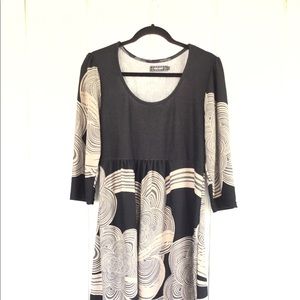 1XL Ice Silk quarter sleeve long dress